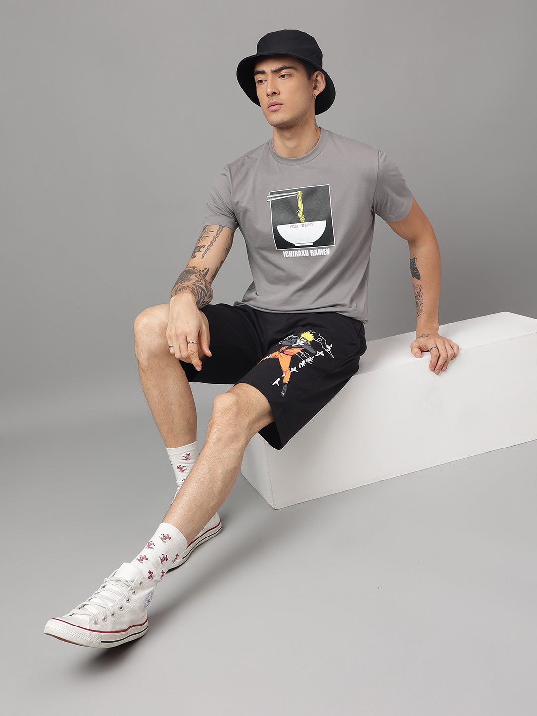 Naruto Grey Tshirt For Men