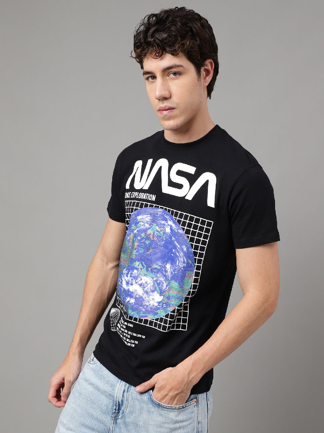 NASA Black Tshirt For Men