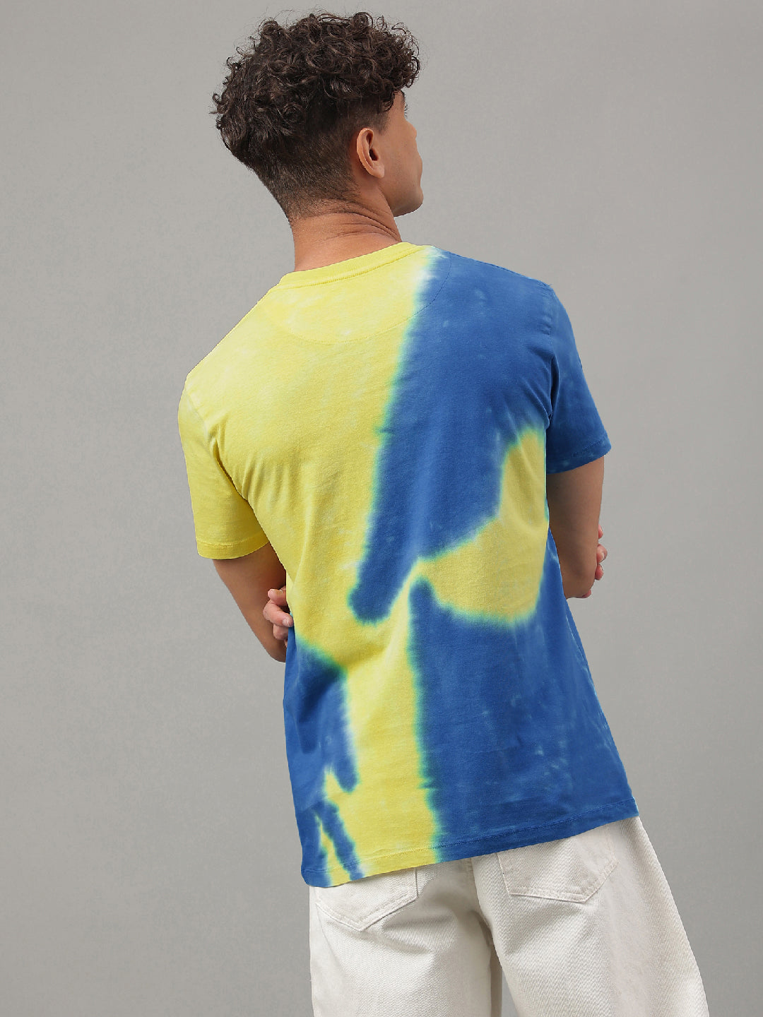 Minions Yellow Blue Tie Dye Tshirt For Men