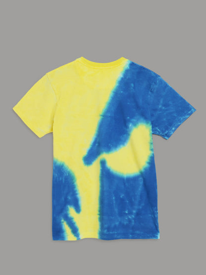 Minions Yellow Blue Tie Dye Tshirt For Men