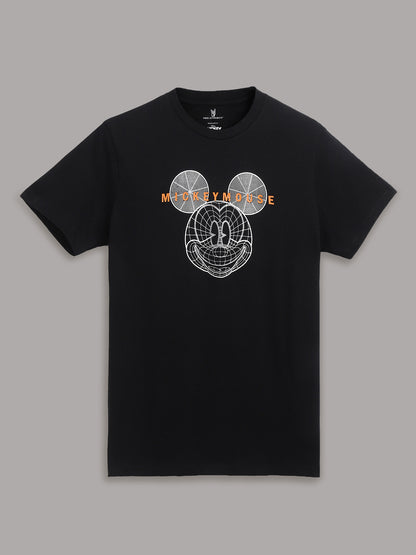 Mickey & Friends Black Tshirt For Men