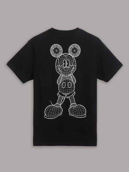 Mickey & Friends Black Tshirt For Men