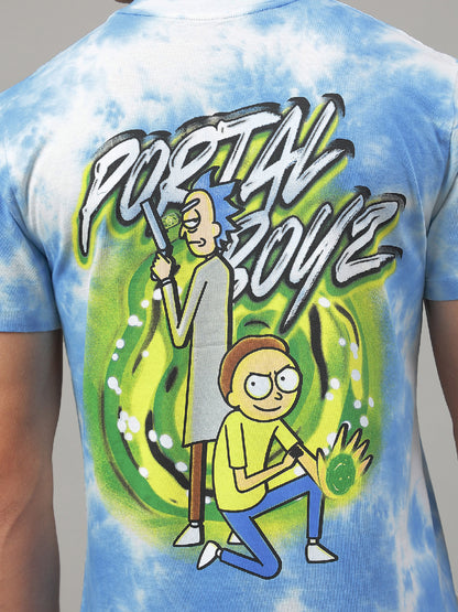 Rick & Morty Blue Tshirt For Men