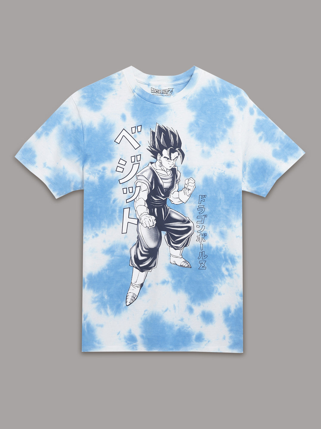 Dragon Ball Z Blue White Tie Dye Tshirt For Men