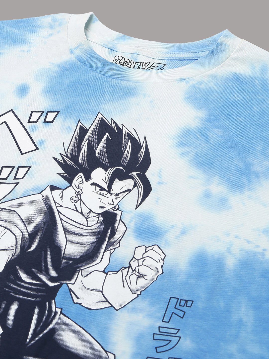 Dragon Ball Z Blue White Tie Dye Tshirt For Men