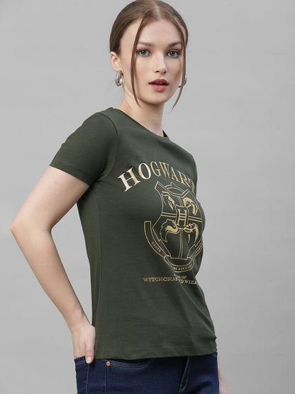 Harry Potter Olive Tshirt For Women