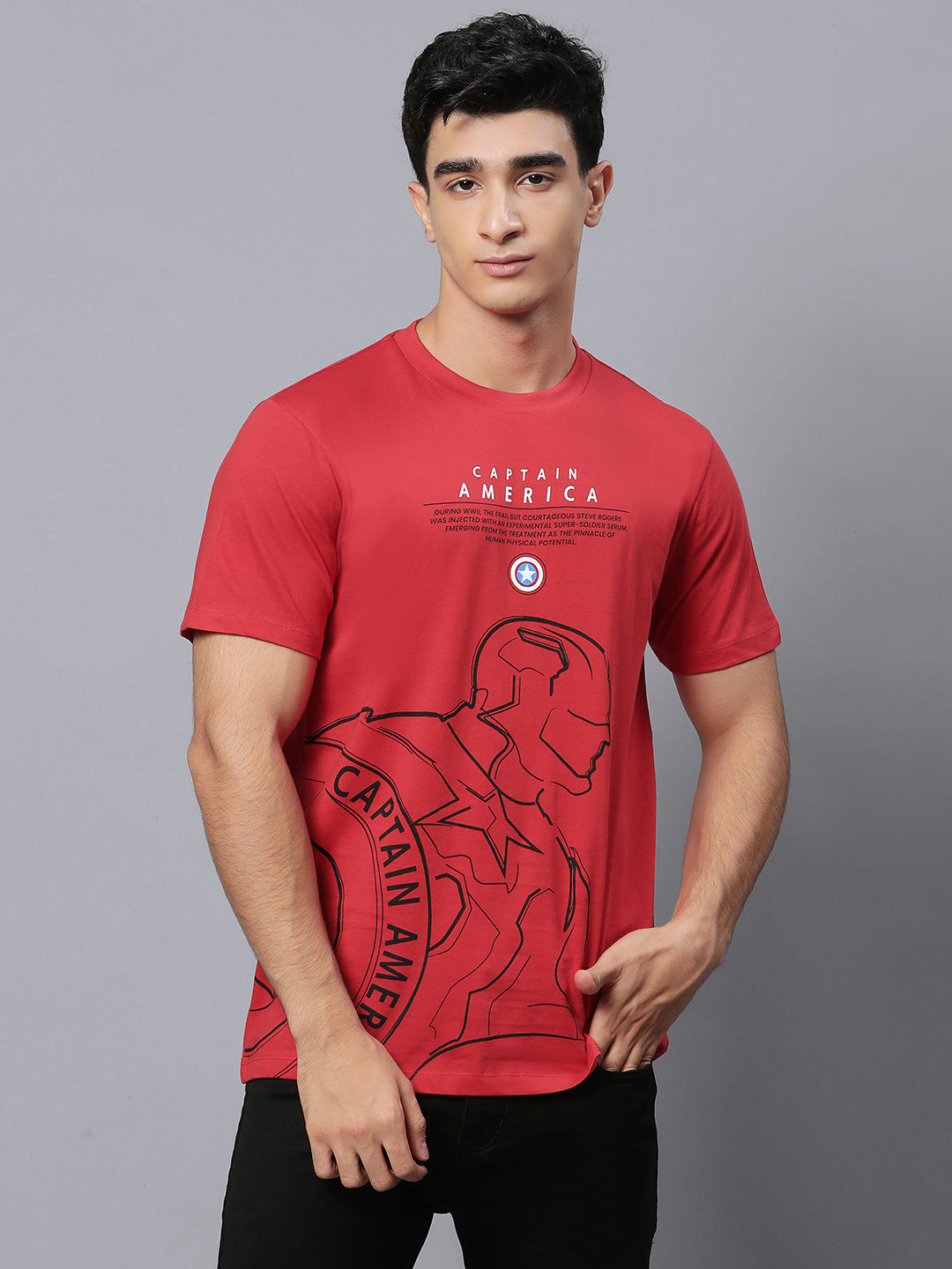 Captain America Red Tshirt For Men