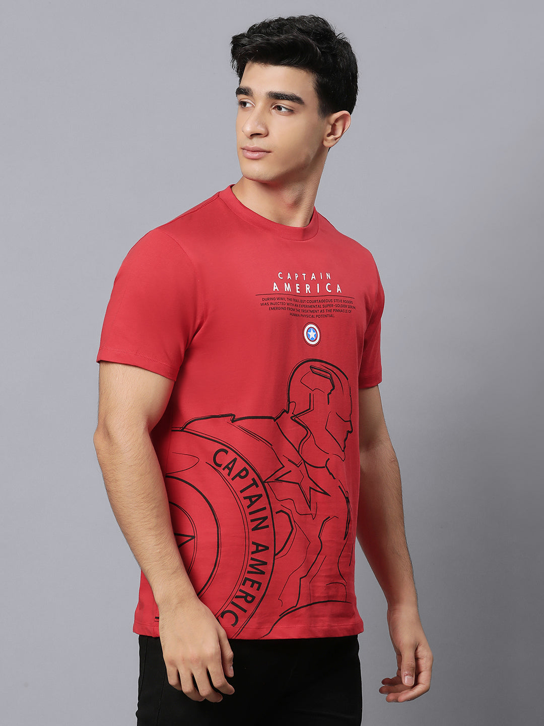 Captain America Red Tshirt For Men