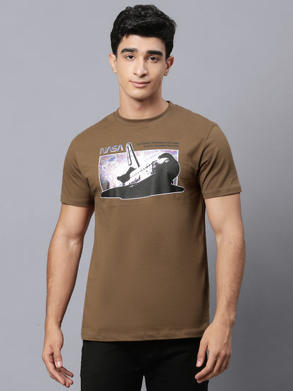 NASA Brown Tshirt For Men