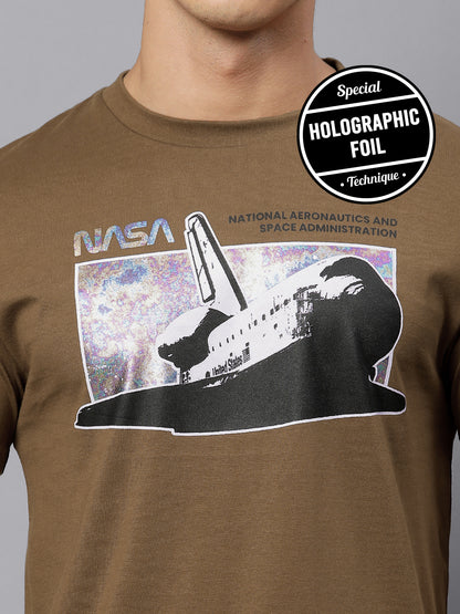 NASA Brown Tshirt For Men