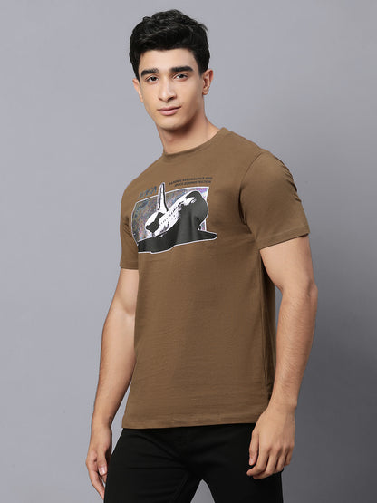 NASA Brown Tshirt For Men