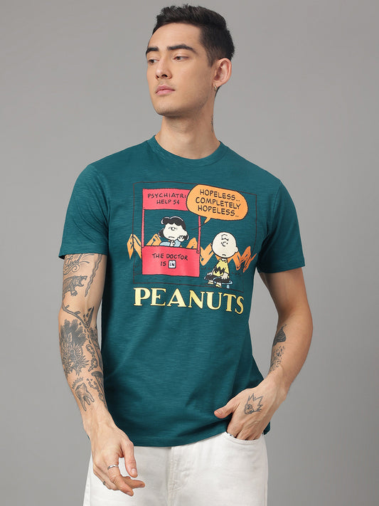 Peanuts Blue Tshirt For Men