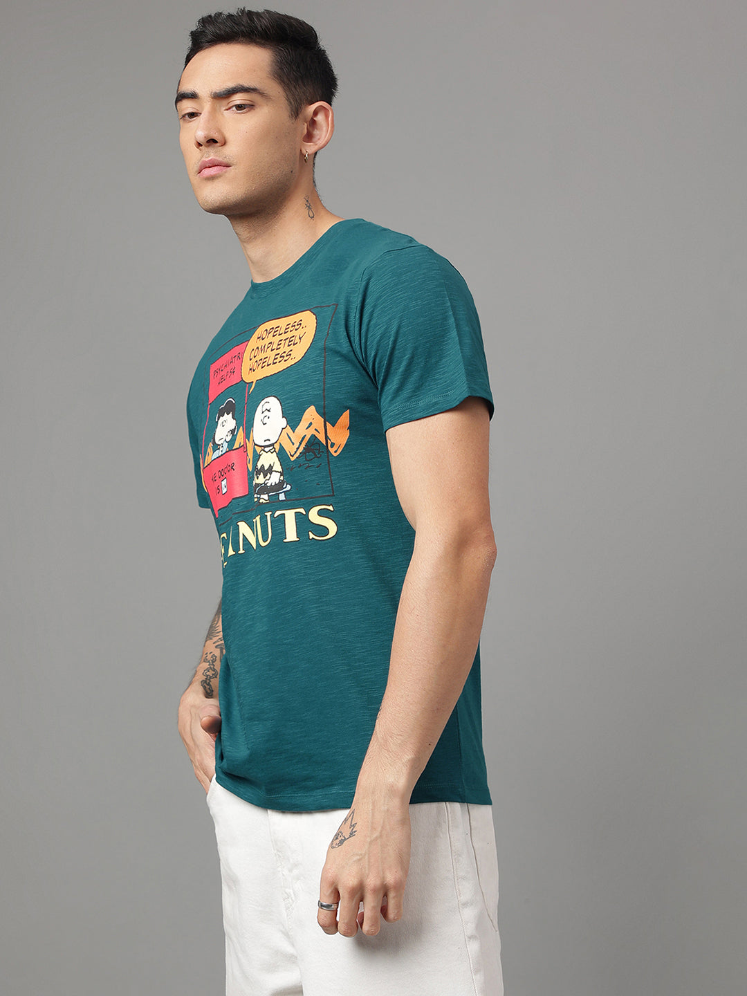 Peanuts Blue Tshirt For Men