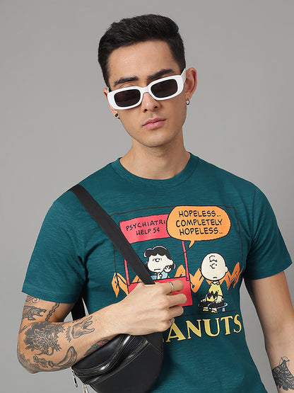 Peanuts Blue Tshirt For Men