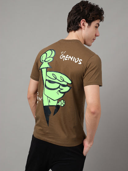 Dexter's Laboratory Brown Tshirt For Men