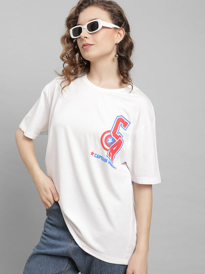 Captain America Oversized Tshirt For Women