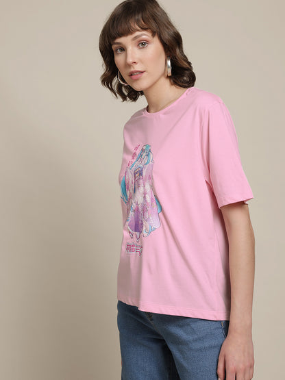 Hatsune Miku Pink Tshirt For Women