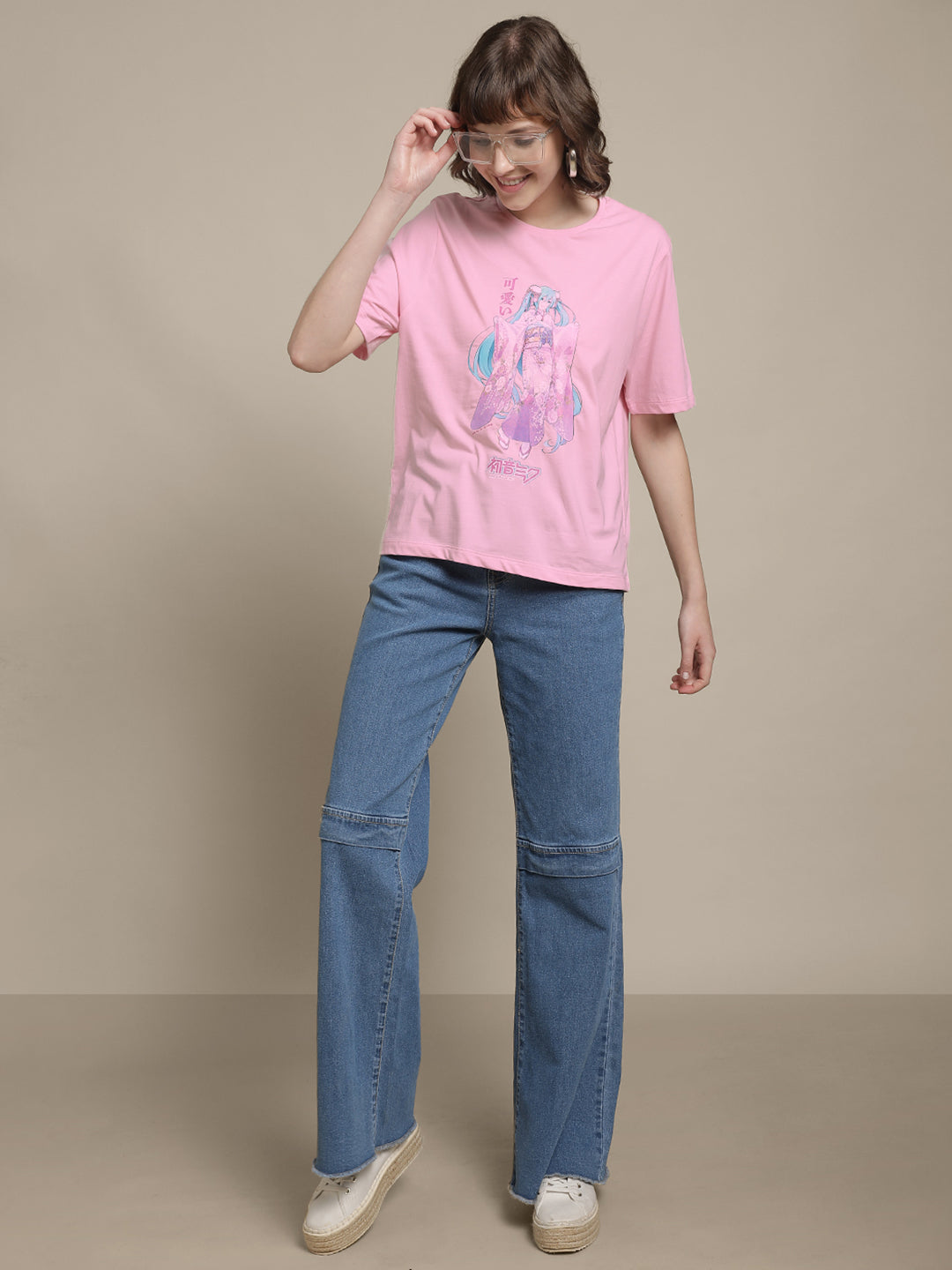 Hatsune Miku Pink Tshirt For Women