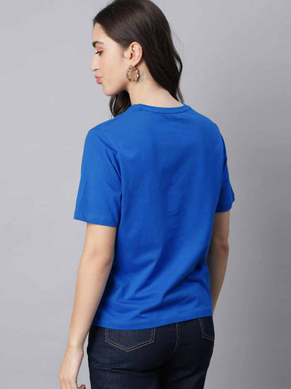 Minions Blue Relaxed Fit Tshirt For Women