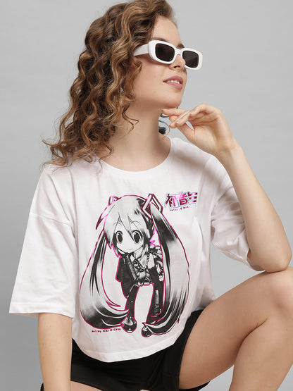 Hatsune Miku White Tshirt For Women