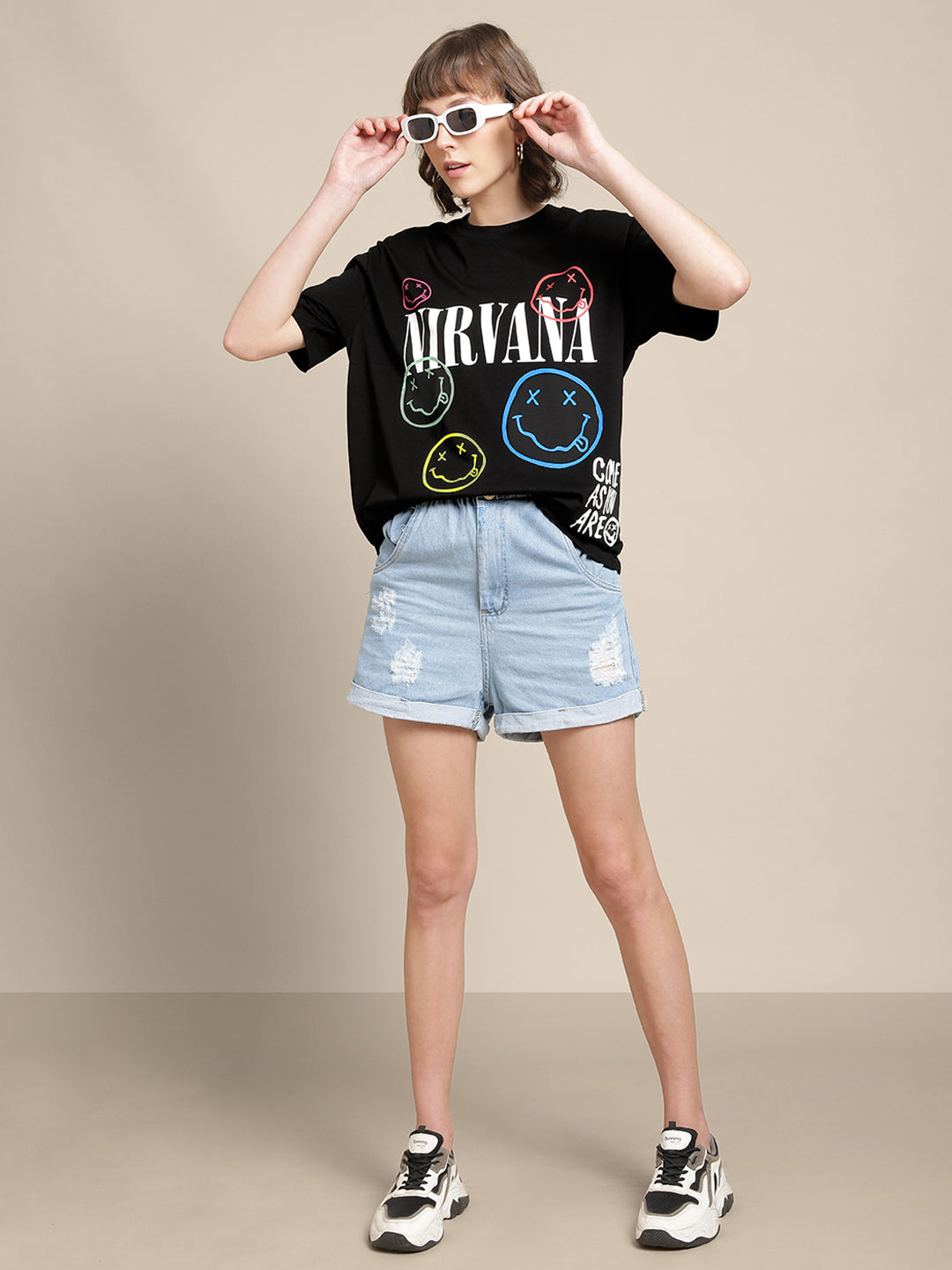 Nirvana Black Tshirt For Women