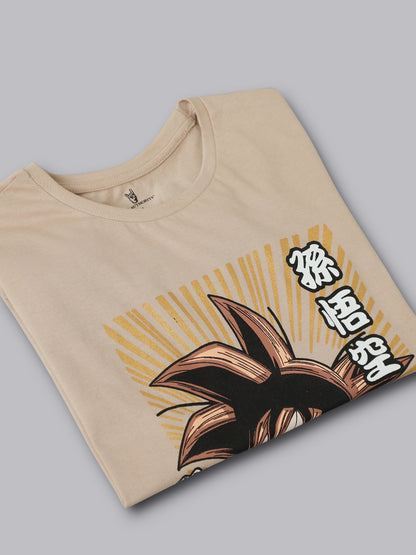 Dragon Ball Z Light Brown Tshirt For Women