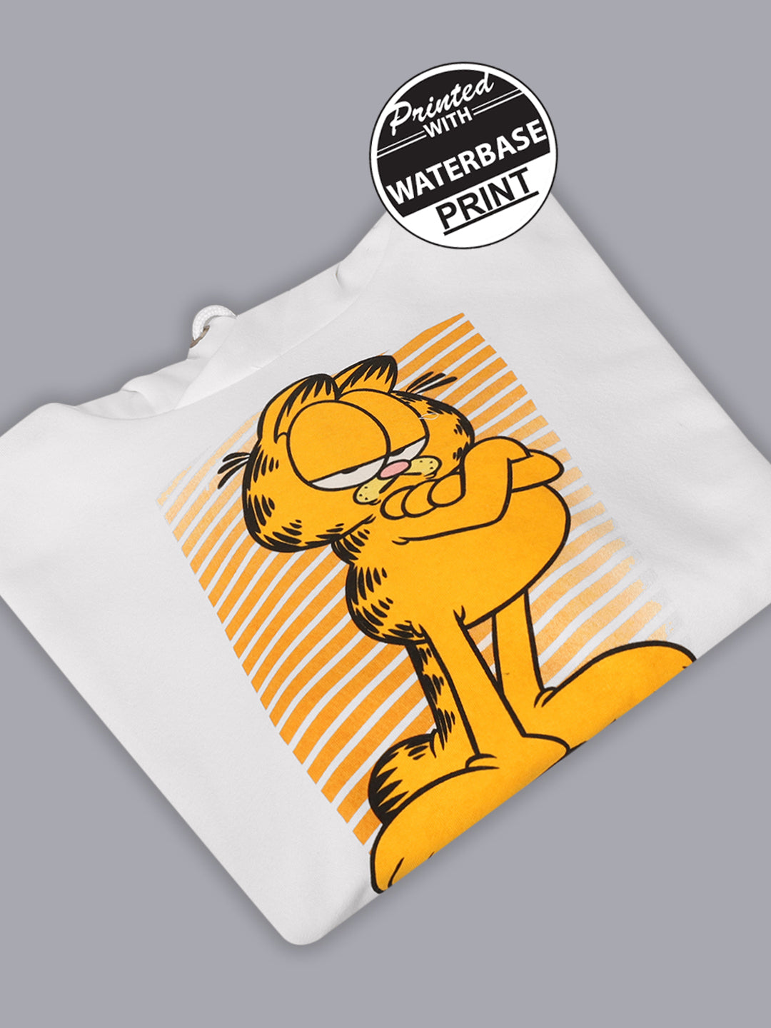 Garfield Oversized Off-White Hoodie For Men