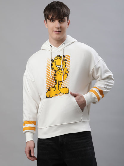 Garfield Oversized Off-White Hoodie For Men