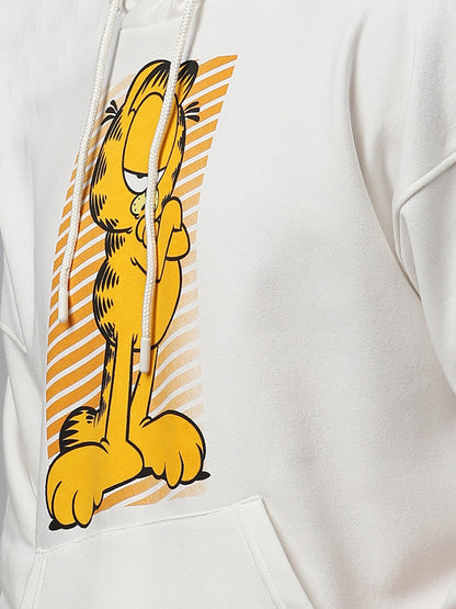 Garfield Oversized Off-White Hoodie For Men