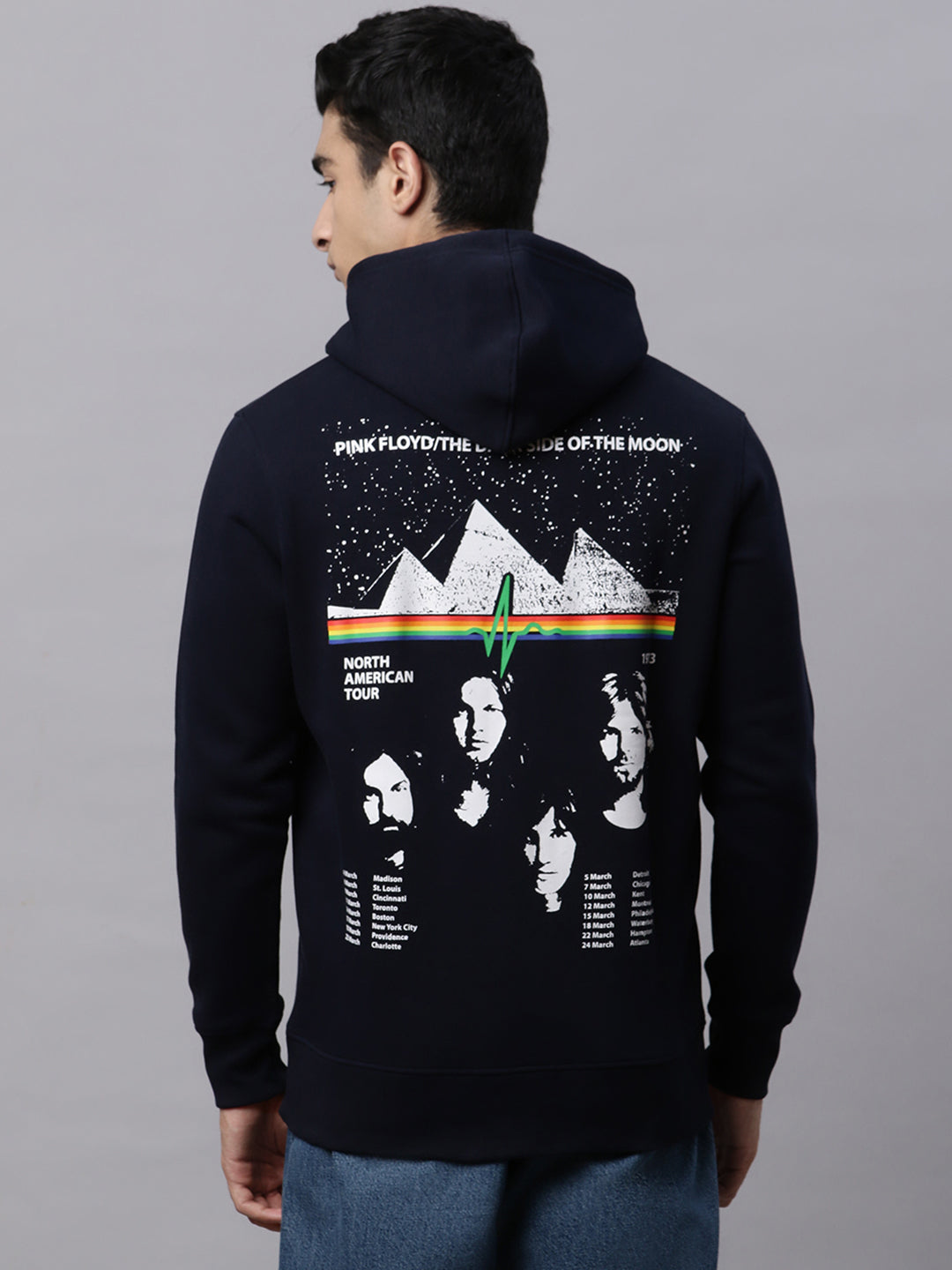 Pink Floyd Navy Hoodie For Men