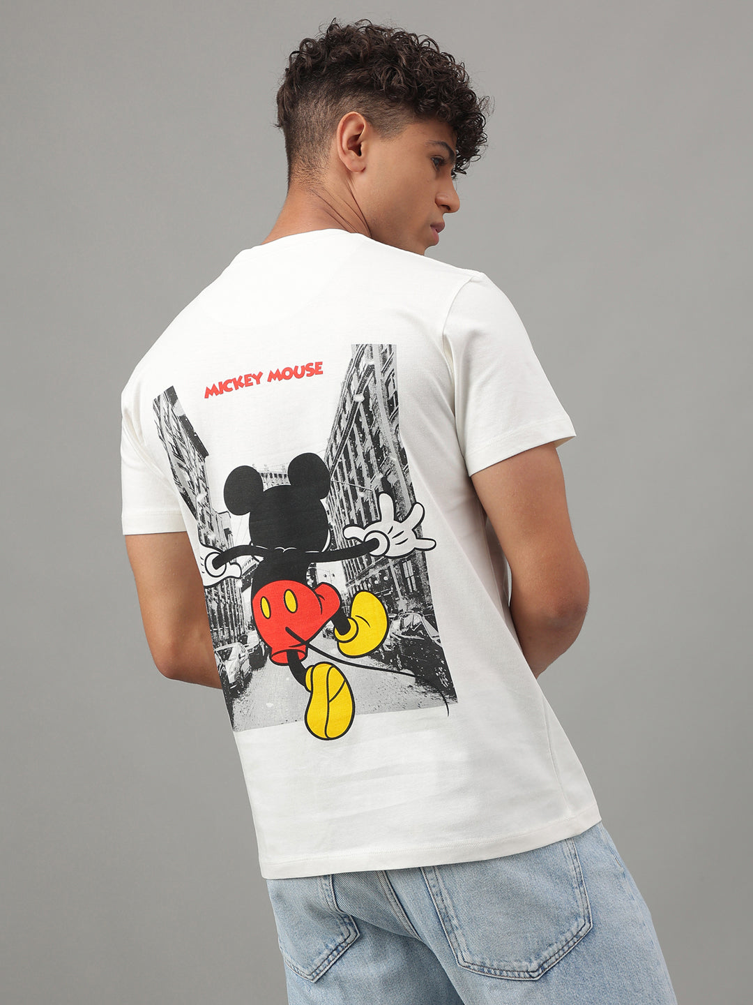 Mickey & Friends Off-White Tshirt For Men