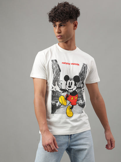 Mickey & Friends Off-White Tshirt For Men