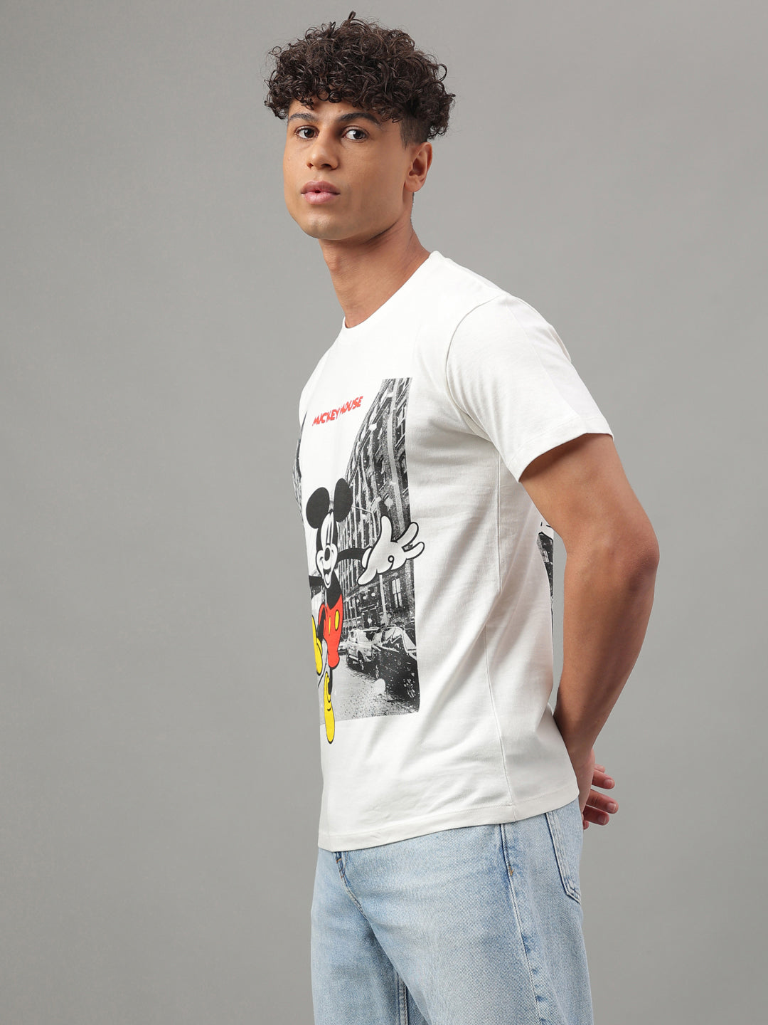 Mickey & Friends Off-White Tshirt For Men