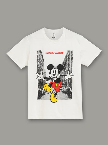 Mickey & Friends Off-White Tshirt For Men