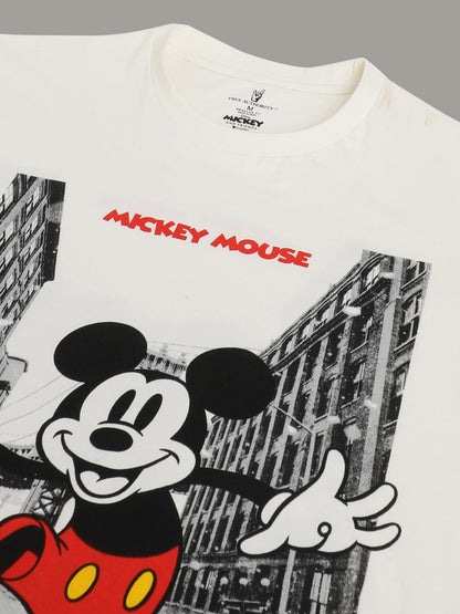 Mickey & Friends Off-White Tshirt For Men