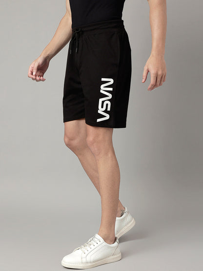 NASA Black Shorts For Men