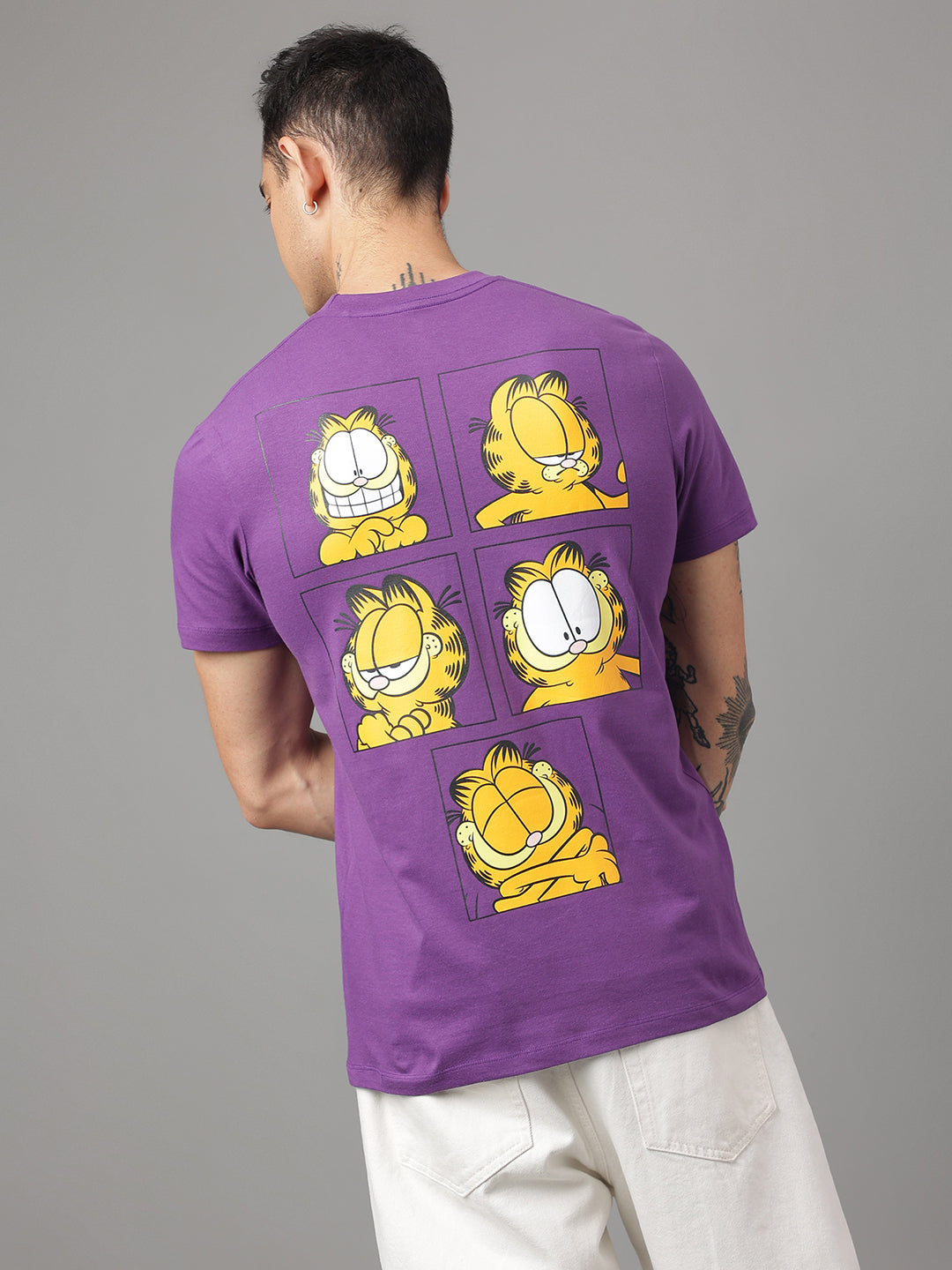 Garfield Violet Tshirt For Men