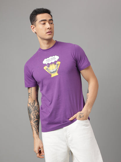 Garfield Violet Tshirt For Men