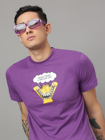 Garfield Violet Tshirt For Men