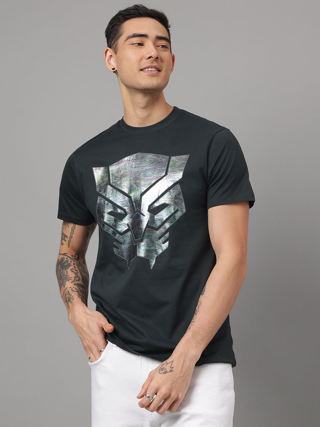 Black Panther Green Tshirt For Men