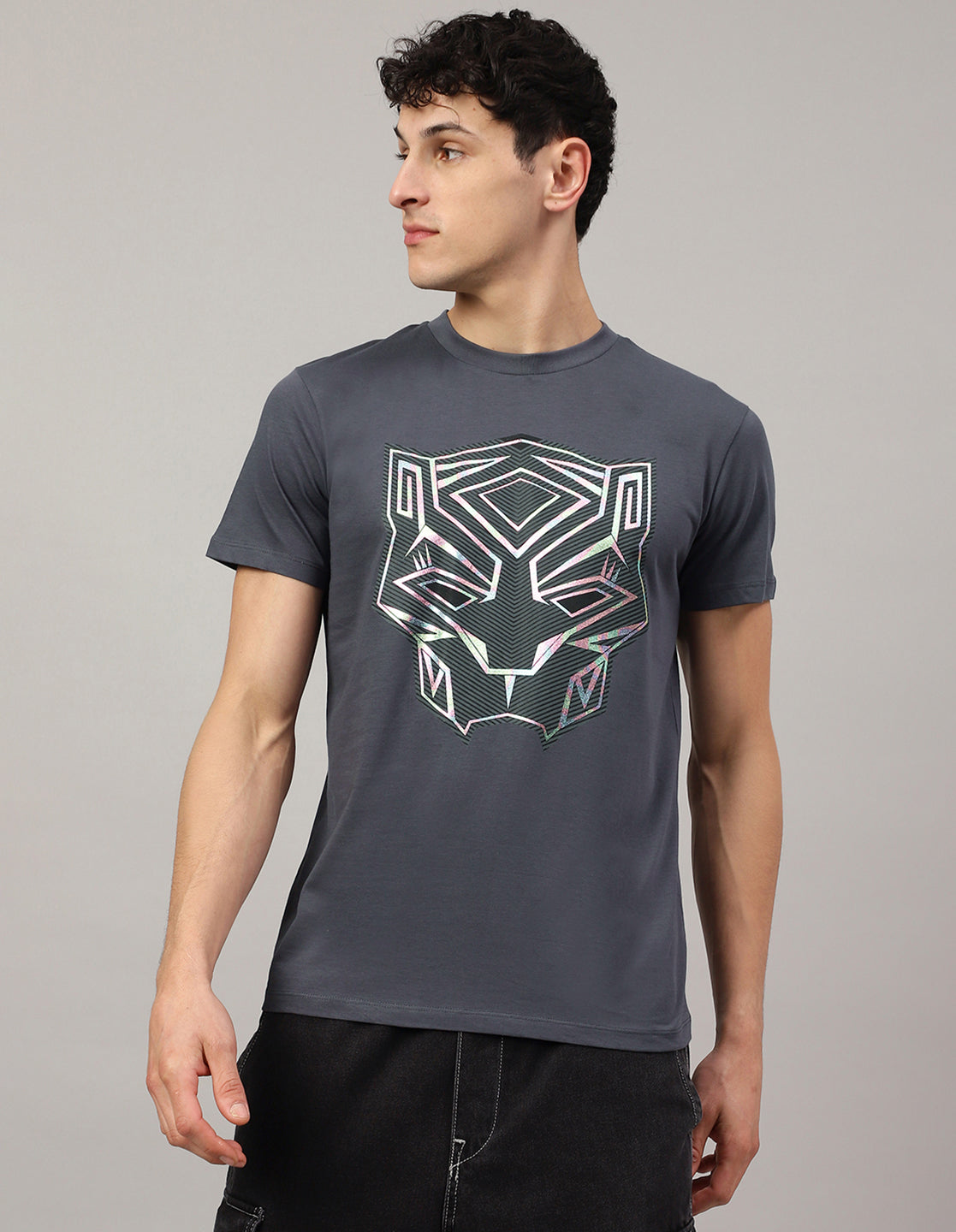 Black Panther Regular Fit Tshirt For Men