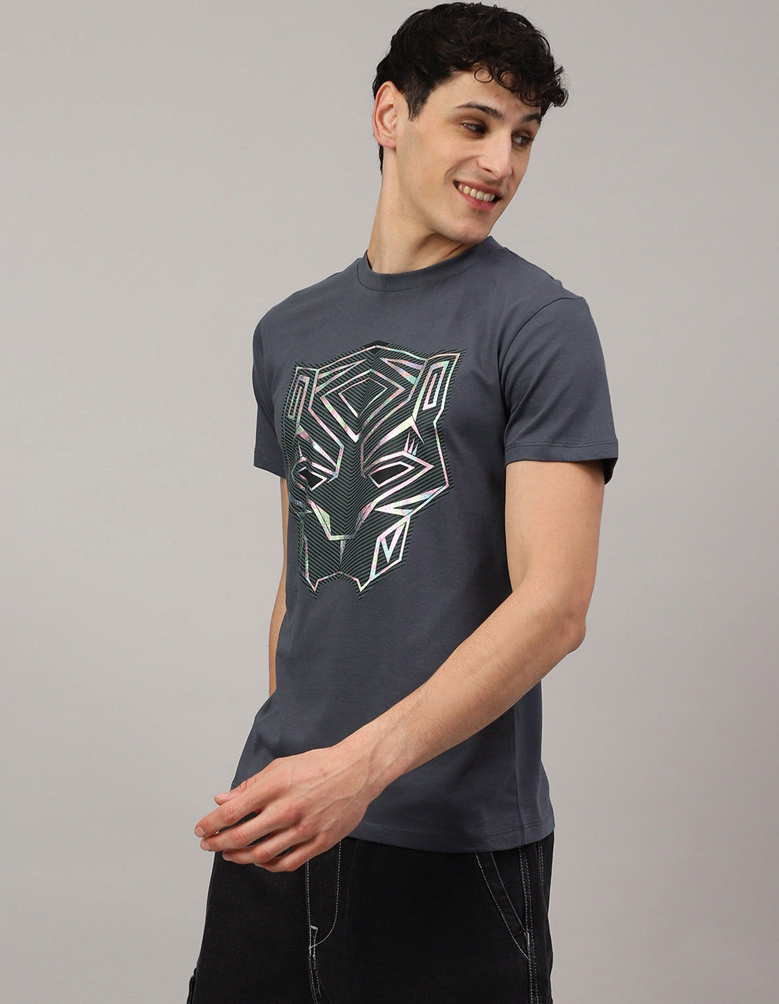 Black Panther Regular Fit Tshirt For Men