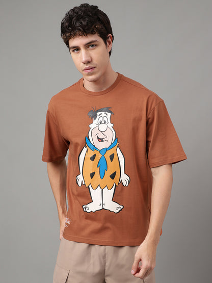 The Flintstones Brown Tshirt For Men