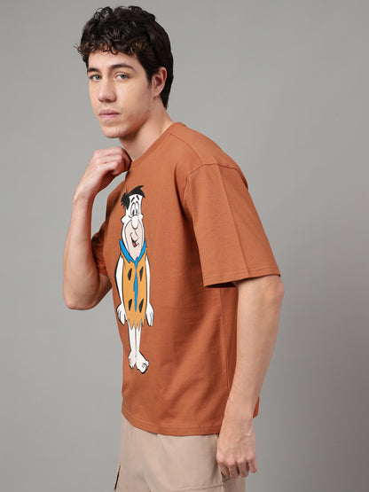 The Flintstones Brown Tshirt For Men