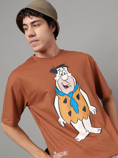 The Flintstones Brown Tshirt For Men