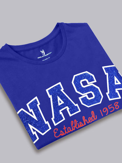 NASA Blue Tshirt For Women