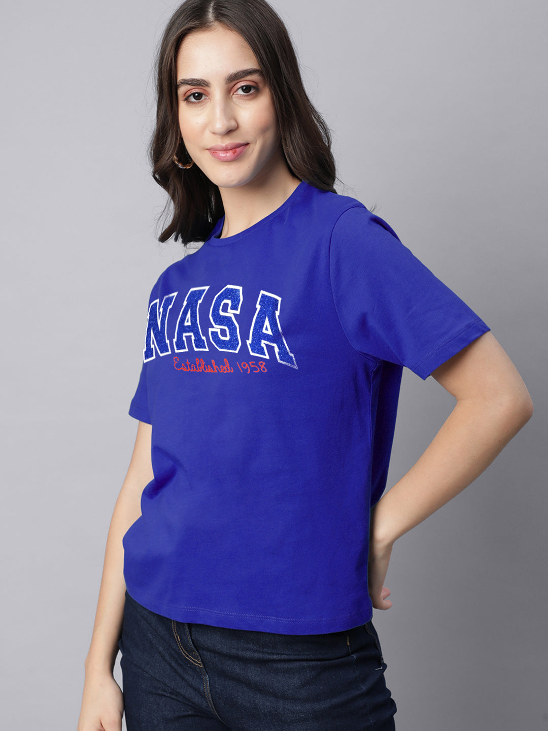 NASA Blue Tshirt For Women