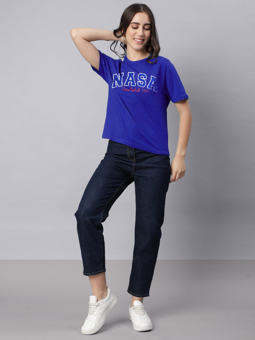 NASA Blue Tshirt For Women