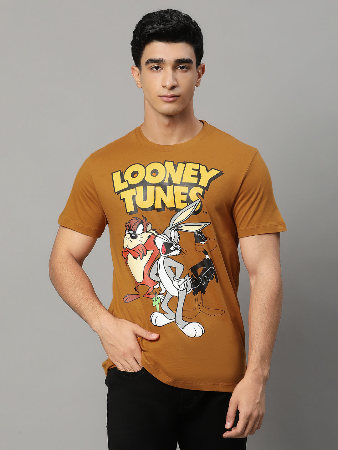 Looney Tunes Brown Tshirt For Men