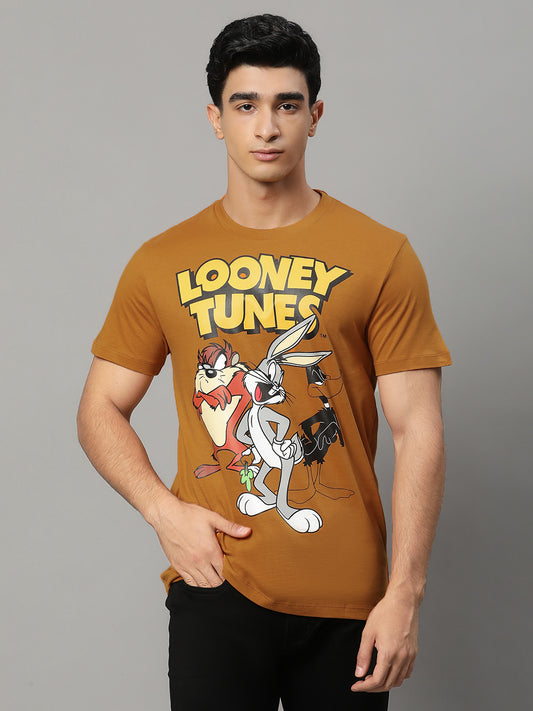 Looney Tunes Brown Tshirt For Men